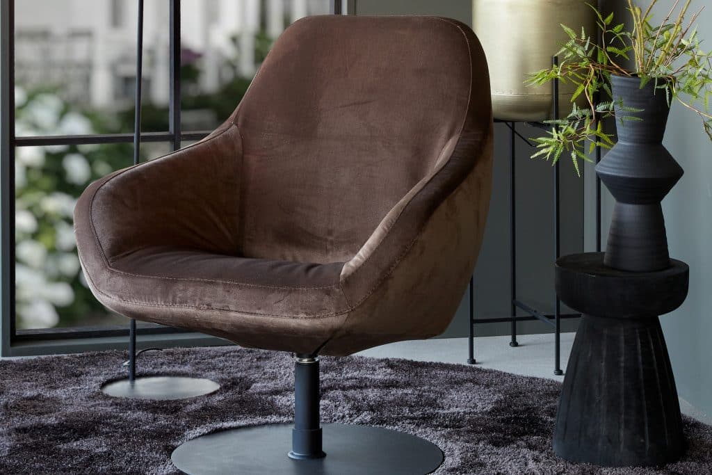 Draaifauteuil Sam met ronde poot