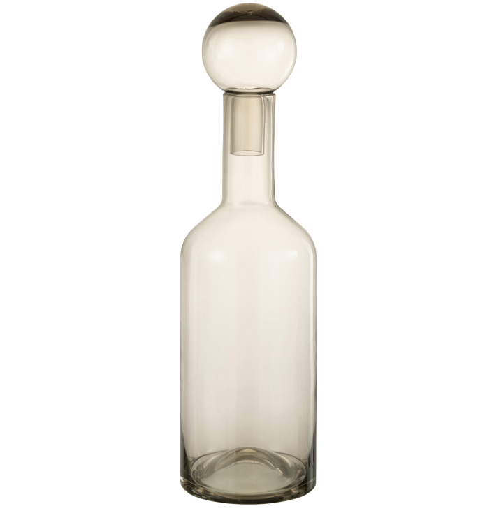 Decoratieve fles glas grijs