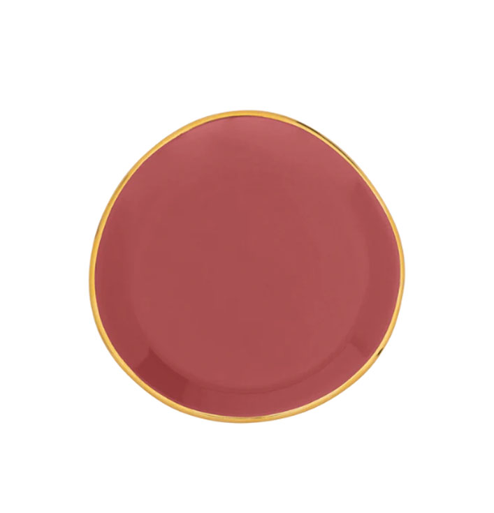 Good Morning Plate branded apricot
